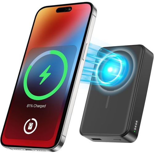Gothicana By Empbatterie Magnétique 20 000 Mah, Chargeur Portable Pd 20 W À Charge Rapide, Banque D'alimentation Sans Fil Avec Câble Usb C Pour Iphone 15/14/13/12/Pro Max/Pro/Plus/Mini