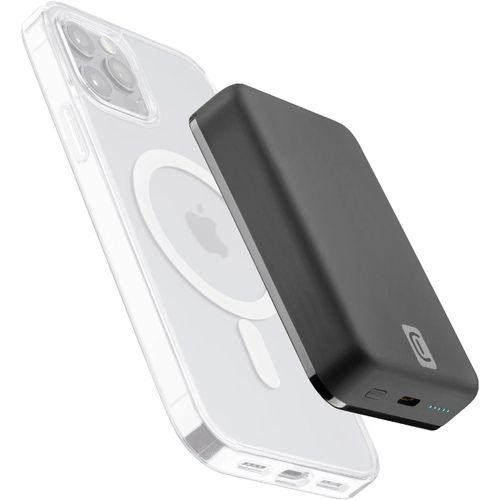 Gothicana By Emp| Wireless Power Bank Mag 10000 | Chargeur De Batterie Compatible Avec Système Mag Safe - Capacité 10000mah - Charge Sans Fil 7.5w - Pour Iphone 12 Et Versions Ultérieures - Noir