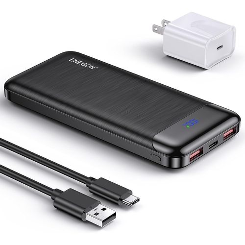 Gothicana By Empkit Di Ricarica Portatile: Batteria Esterna Da 10000 Mah Con Caricatore Rapido Da 20 W, Cavo Usb-C E Doppia Porta Usb C In&out, Compatibile Con Iphone, Samsung, Ipad, Xiaomi E Altri.