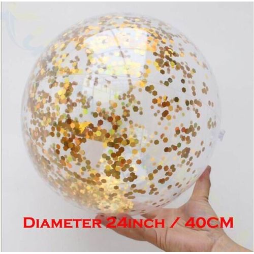 Ballon De Plage En Plumes Transparentes Gonflables,Piscine Extérieure,Jeu D'eau,Jouet De Fête Pour Enfants,Accessoires Photo De Volley-Ball - Type Model H 40cm