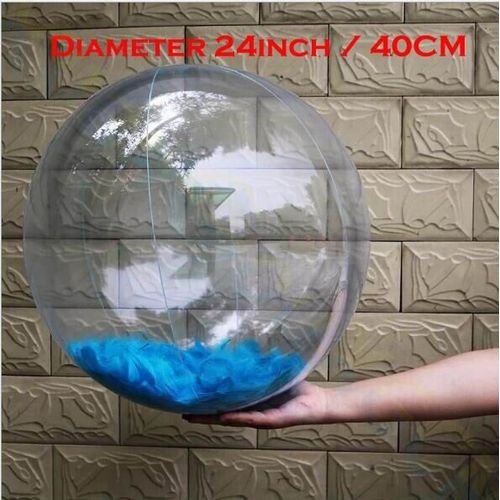 Ballon De Plage En Plumes Transparentes Gonflables,Piscine Extérieure,Jeu D'eau,Jouet De Fête Pour Enfants,Accessoires Photo De Volley-Ball - Type Model G 40cm