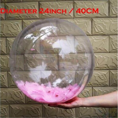 Ballon De Plage En Plumes Transparentes Gonflables,Piscine Extérieure,Jeu D'eau,Jouet De Fête Pour Enfants,Accessoires Photo De Volley-Ball - Type Model I 40cm