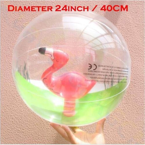 Ballon De Plage En Plumes Transparentes Gonflables,Piscine Extérieure,Jeu D'eau,Jouet De Fête Pour Enfants,Accessoires Photo De Volley-Ball - Type Model F 40cm