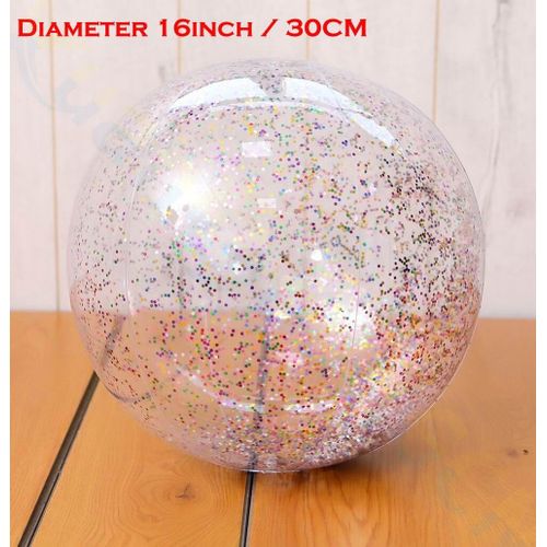 Ballon De Plage En Plumes Transparentes Gonflables,Piscine Extérieure,Jeu D'eau,Jouet De Fête Pour Enfants,Accessoires Photo De Volley-Ball - Type Model A 30cm