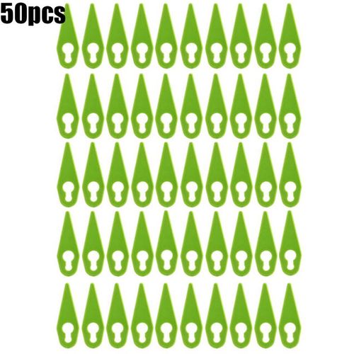 Lot de 50 Lames en Plastique Compatible avec Débroussailleuse Gtech ST01 ST02 ST04 ST05 ST20 - Vert