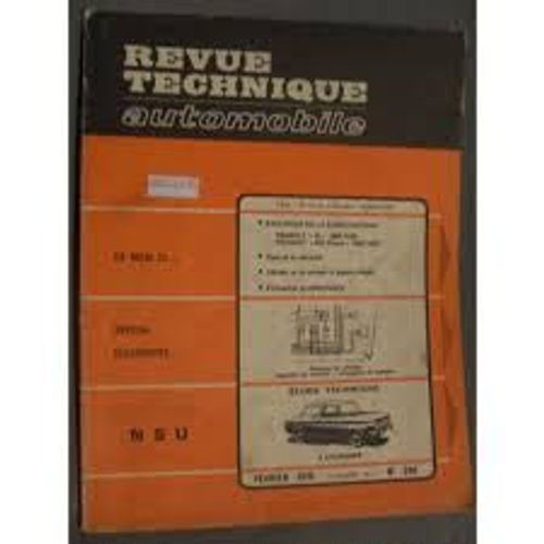 Revue Technique Automobile N°286-Spécial Électricité-Nsu