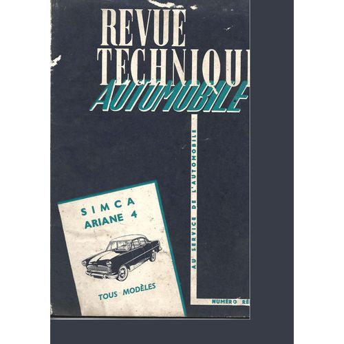 Revue Technique Automobile Simca Ariane 4
