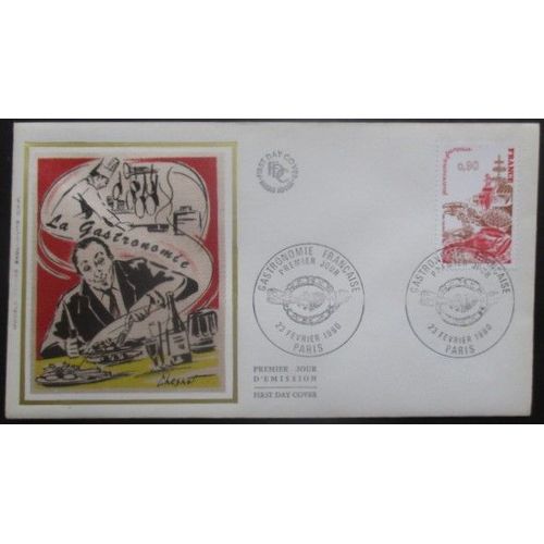 France Fdc Gastronomie Française 23-02-80 Paris
