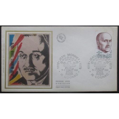 France Fdc Jean Monnet 15-03-80 Cognac