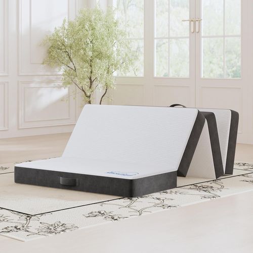 Matelas pliable 90x190x10 cm, Matelas pour canapé convertible, Mousse de Haute Densité à Mémoire de Forme