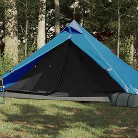 Tente De Camping Tipi 1 Personne Bleu Imperméable