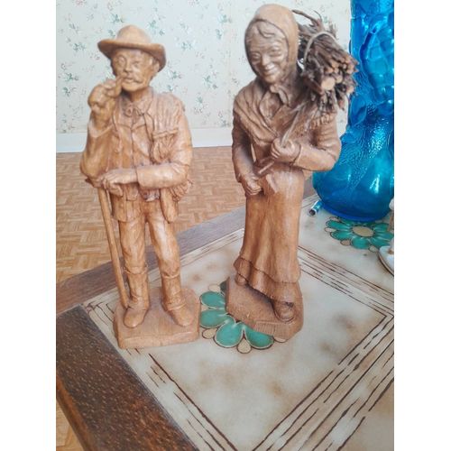 Santons bois sculptés main