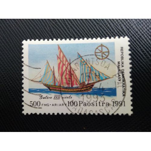 Timbre Madagascar Y T 1020 Galère Du Xviiie Siècle 1991 (050409 )