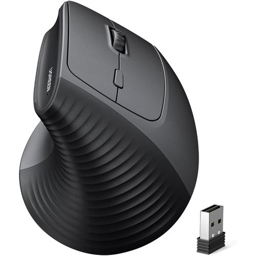 Souris Sans Fil Verticale Ergonomique 2,4G 4000 Dpi 6 Boutons Compatible Avec Pc Portable Tablette