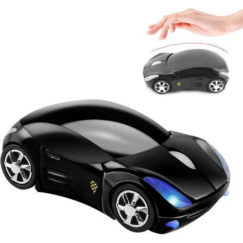 Souris Ordinateur Sans Fil En Forme De Voiture De Sport, Optique Souris Sans Fil 2,4G Avec Récepteur Usb, 1600Dpi,Pc Souris Ergonomique Portable Cadeaux D'Anniversaire Pour Enfants Et Adult(Vert)