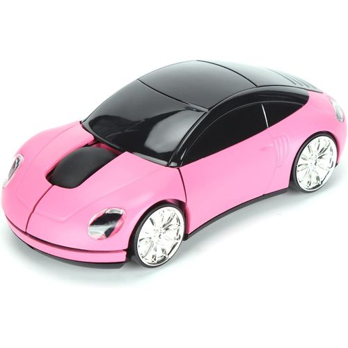 Souris De Voiture De Sport, Souris D'Ordinateur Sans Fil Optique En Forme De Voiture De Course Avec Récepteur Usb, Souris De Jeu Ergonomique Pour Ordinateur De Bureau, Ordinateur (Rose)