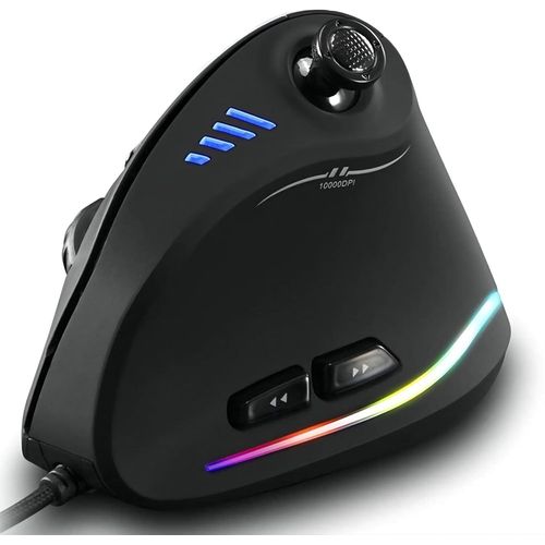 Souris Ergonomique Sans Fil Bluetooth 5.0 + 2.4G Usb Souris Verticale Rechargeable 8 Boutons Programmables 5 Niveaux Dpi 3 Modes Mouse Pour Pc Macbook Et Ordinateurs Portables Noir