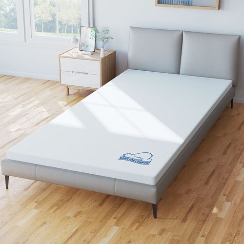Surmatelas 90x200cm, Épaisseur 5 cm, matelas Mémoire de Forme, avec housse lavable, 7 zones pour soulager les douleurs dorsales