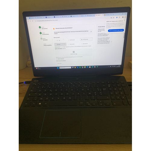Dell G3 15 - 15.6" Intel Core i5 - Ram 8 Go - SSD 512 Go - Noir éclipse