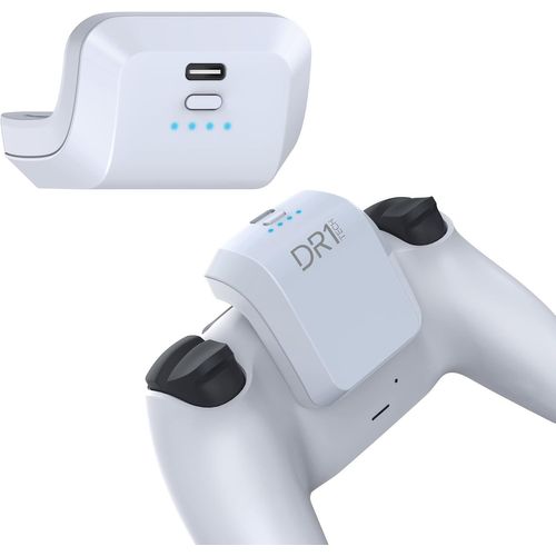 Gothicana By Empgamebat Batterie Pour Manette Dualsense Ps5 1500 Mah Ergonomique [Blanc] | Double Ton Temps De Jeu | Accessoires Pour Ps5