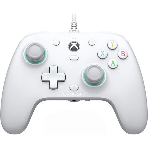Gothicana By Empg7 Se Manette Filaire Pour Xbox Series X|S, Xbox One & Windows 10/11, Manette De Jeu Plug And Play Avec Joysticks À Effet Hall, Prise Audio 3,5 Mm (Blanc)