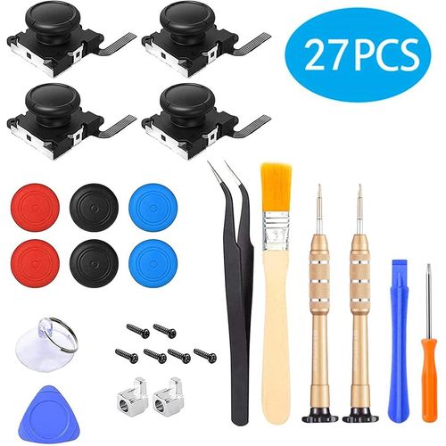 Gothicana By Empsticks Analogiques De Remplacement Joystick 3d Pour Manette Joy-Con De Nintendo Switch Avec 4 Capuchons De Stick Analogique Et Outils De Réparation