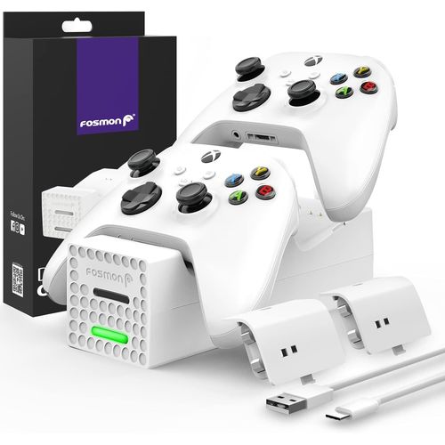 Gothicana By Empdouble Chargeur De Manette | Compatible Xbox Series X/S 2020 (Pas Xbox One/360) + 2 Batteries Rechargeables Fournies | Charge Rapide 2 Manettes| Station De Chargement Et De Rangement