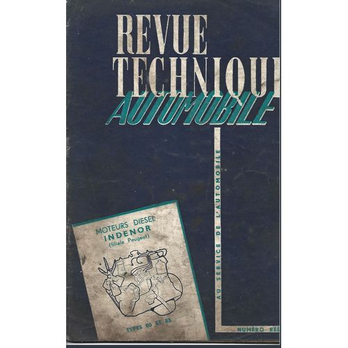 Revue Technique Automobile Moteurs Diesel Indenor Types 80 Et 85