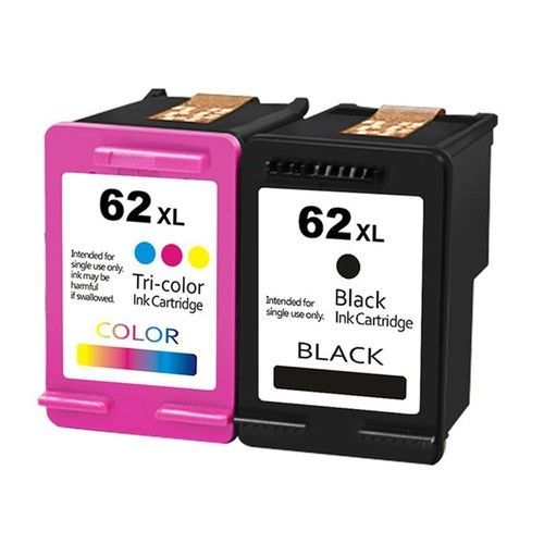 Bureaudeals - Premium Multipack de 2 Cartouches d encre compatibles avec HP 62XL,pour imprimantes HP Officejet 5740 5742 5744 5745 5746