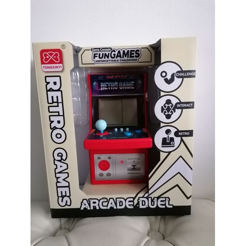 Mini Borne Arcade Retro Games (Arcade Duel) - Console Fun Games Avec + 23 Jeux Vidéo