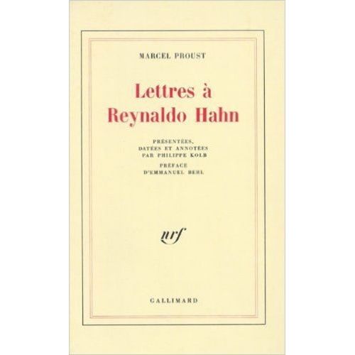 Lettres À Reynaldo Hahn