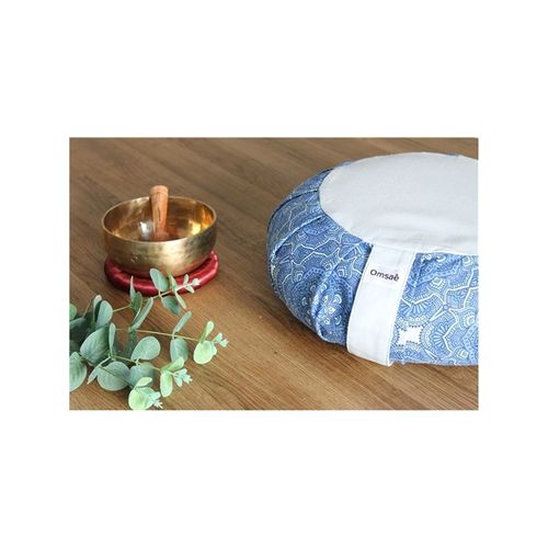 Zafu En Sarrasin Imprimé Mandala Bleu