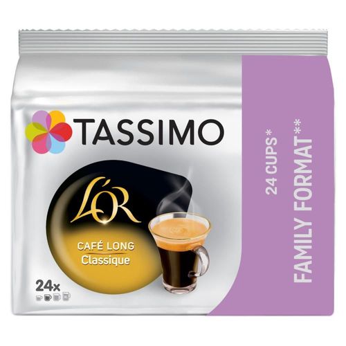 Café Tassimo Café Long Classique - Intensité 4 - Paquet 24 Unités