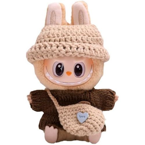 Vêtements De Poupée De 17 Cm Adaptés Aux Accessoires De Poupées Labubu De 17 Cm Accessoires De Poupées Labubu De 17 Cm 1 Chapeau + 1 Chapeau + 1 Sac Pas De Vêtements De Poupée Seulement