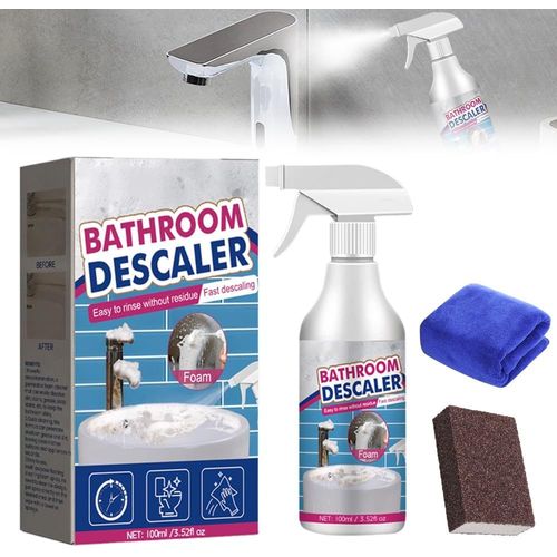 Nettoyant pour taches tenaces, nettoyant détartrant pour salle de bain, douche, verre, nettoyant détartrant pour salle de bain, mise à niveau 2024, nettoyant détartrant pour salle de bain