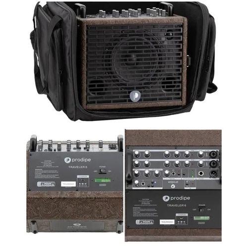 Ampli 120W RMS SANS FIL SUR BATTERIE ENCEINTE BLUETOOTH 5.0 pour instruments acoustiques et voix COMBO AUTONOME guitares