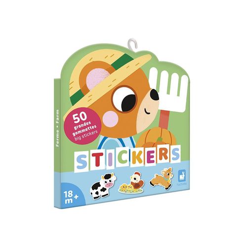 50 Grandes Gommettes Stickers Animaux De La Ferme - Janod