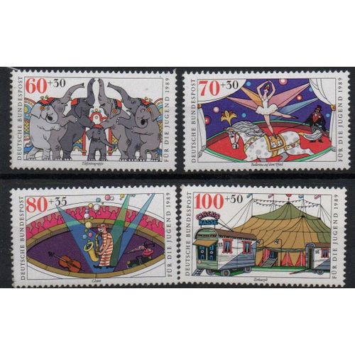 Allemagne Timbres Le Cirque 1989