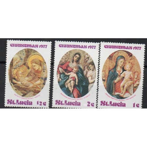 Sainte Lucie Timbres De Noël