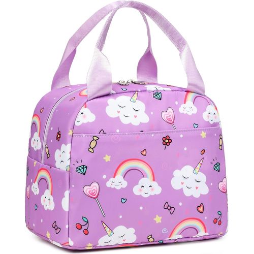 SHILIU-Sacs-repas Femmes Sac de Pique-nique Sac Isotherme Enfant Fille Sac à Goûter Fille Sac de Lunch avec Fermeture Éclair[1567]