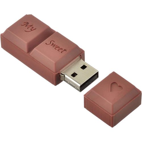 SHILIU-32 Go Clé USB Chocolat Fantaisie USB 2.0 Haute Vitesse Mémoire Flash Drive Mini U Disque Marron 3D Cartoon Bon Cadeau pour E[