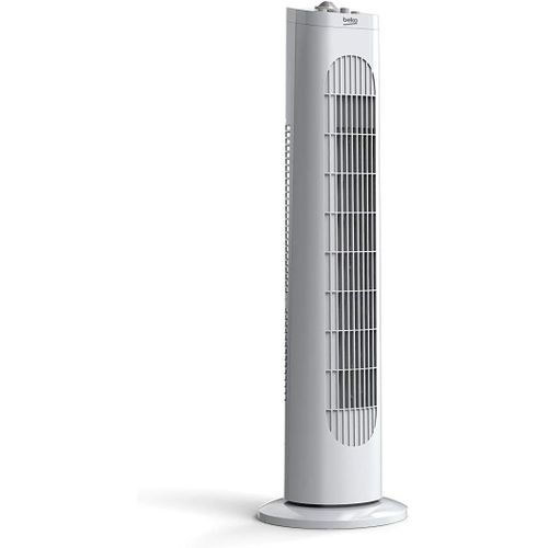 SHILIU-EFW5100W Ventilateur tour, 50 W, 43 decibels, plastique, 3 vitesses - sans télécommande ,Blanc[428]