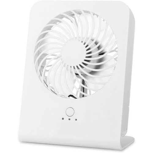 SHILIU-Ventilateur de table, 4 pales, 3 vitesses, sans batterie, blanc, idéal pour rafraîchir les petits espaces et créer du confor[