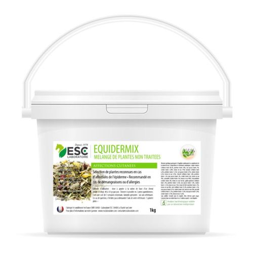 Equidermix, Complémenta Alimentaire Démangeaisons Saisonnières Cheval – Mélange De Plantes , Cheval Pot De 1 Kg