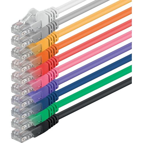 SHILIU-Câble réseau Cat 6 10 couleurs - 3,0 m - (jeu) - Câble Ethernet CAT6 Lankabel Câble patch 1000 Mbits[595]