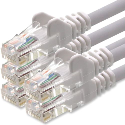 SHILIU-Câble réseau Cat.6 - blanc - 5X - 3,0 m - (jeu) - Câble Ethernet CAT6 Câble Lanka Câble patch 1000 Mbits[625]