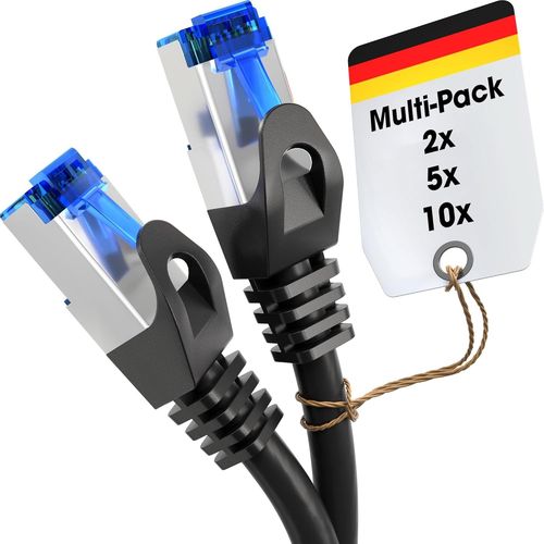 SHILIU-\u2013 2x 10m \u2013 Câble Ethernet, Câble Réseau/LAN, RJ45, disponible en 0,25-30m (Vitesse de fibre optique pour les résea[