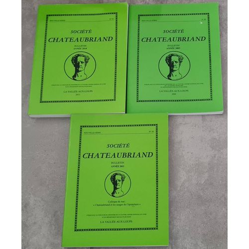 Lot 3 Revues Société Chateaubriand N°46/53/54