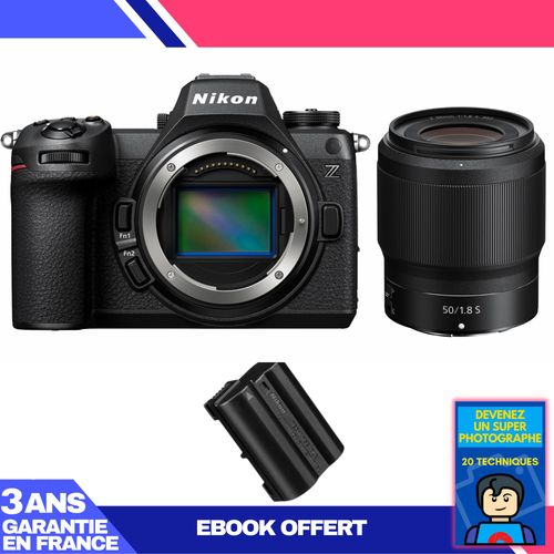 Boitier Nikon Z6 III + Z 50mm f/1.8 S + 1 Nikon EN-EL15c + Ebook 'Devenez Un Super Photographe'