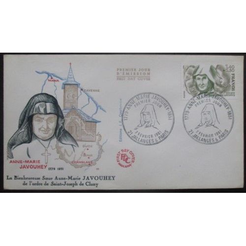 France Fdc Soeur Anne-Marie Javouhey 07-02-81 Jallanches